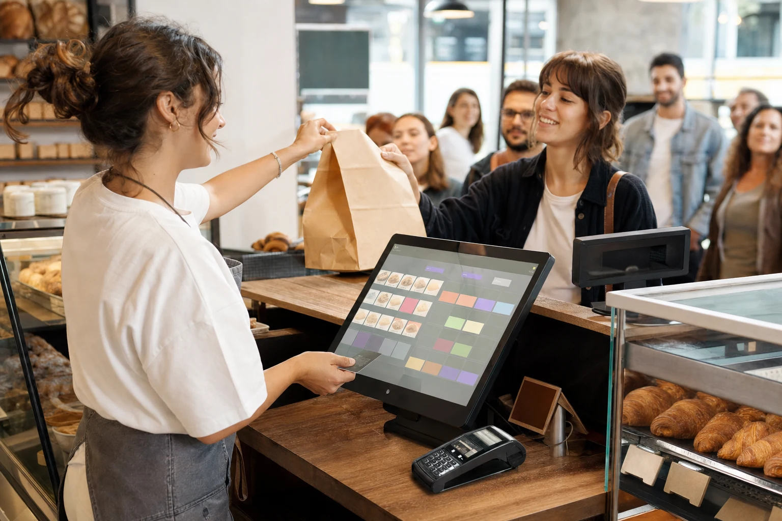 KI-generierte Produktszene von KRUME KASSE für Schnellwahltasten; fiktives System.
