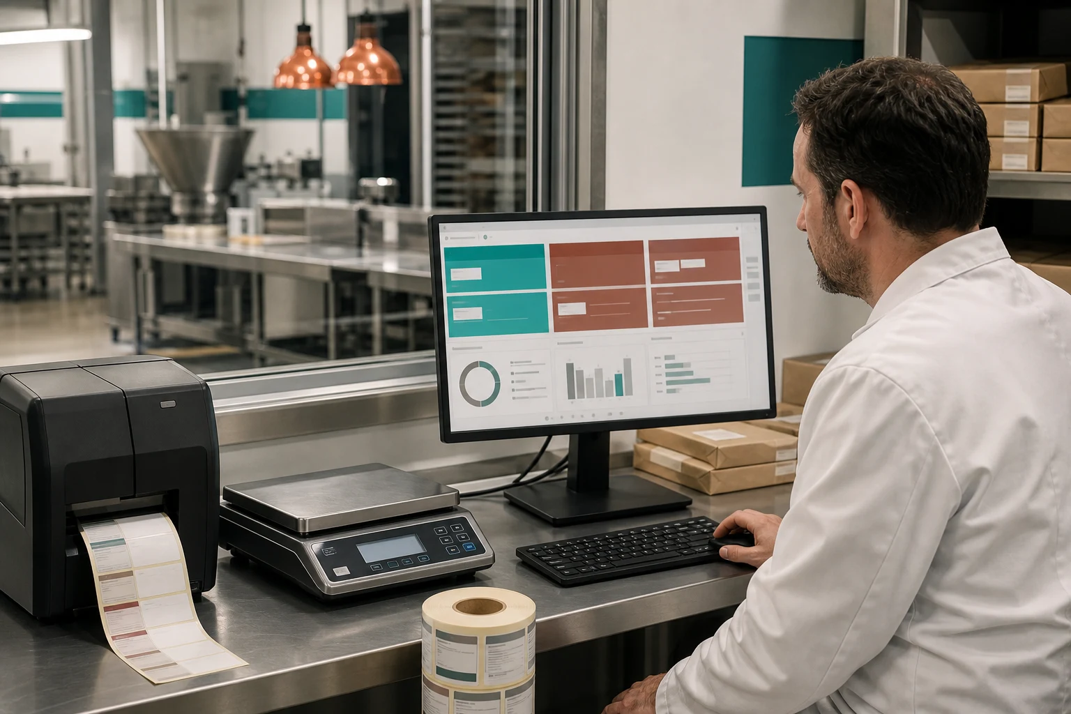 KI-generierte Detailansicht zu Bedientheke von SCHNITTSTELLE POS; fiktives System.