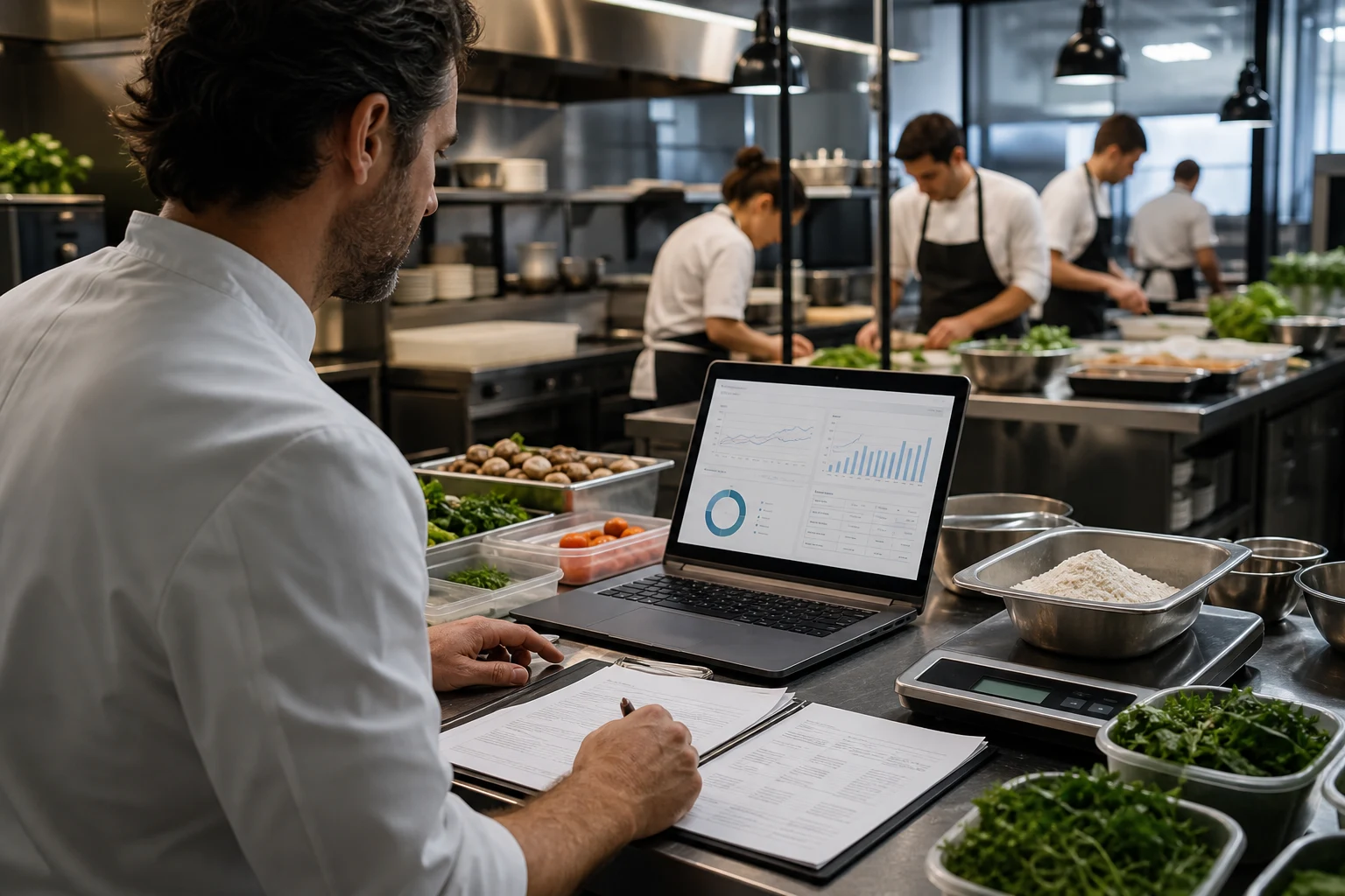 KI-generierte Detailansicht zu Rezepturen von VORRAT GASTRO; fiktives System.